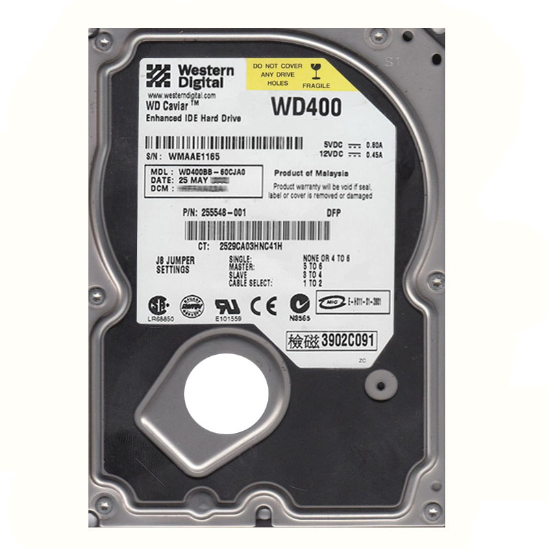 Western Digital - 40GB 7.2K IDE 3.5" 2MB Cache Hard Drive - WD400BB-60CJA0