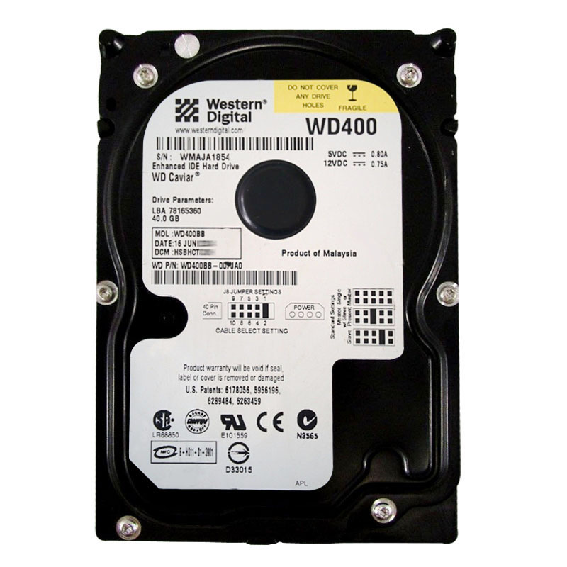 Western Digital - 40GB 7.2K IDE 3.5" 2MB Cache Hard Drive - WD400BB