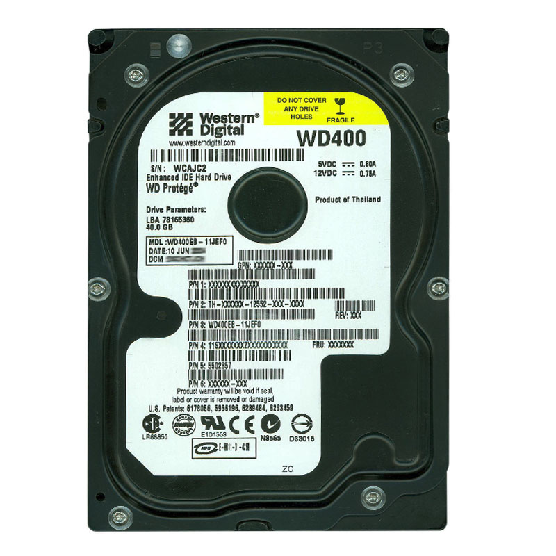 Western Digital - 40GB 5.4K IDE 3.5" 2MB Cache Hard Drive - WD400EB-11JEF0