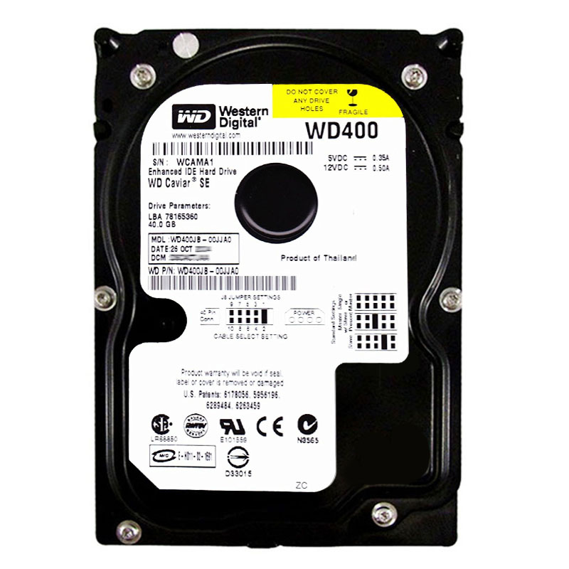 Western Digital - 40GB 7.2K IDE 3.5" 8MB Cache Hard Drive - WD400JB-00JJA0