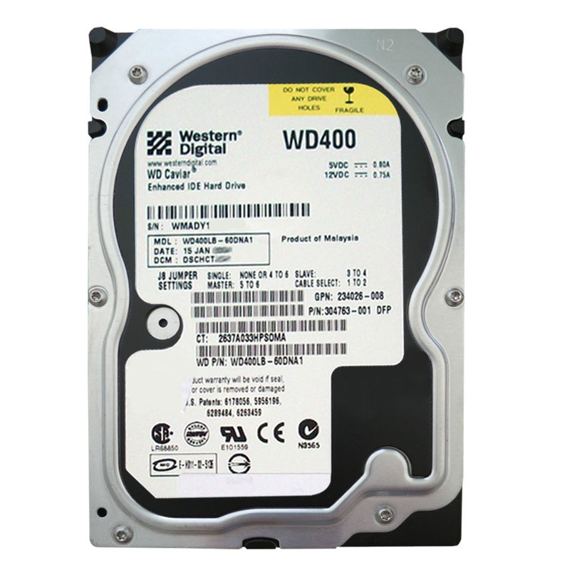 Western Digital - 40GB 7.2K IDE 3.5" 2MB Cache Hard Drive - WD400LB-60DNA1
