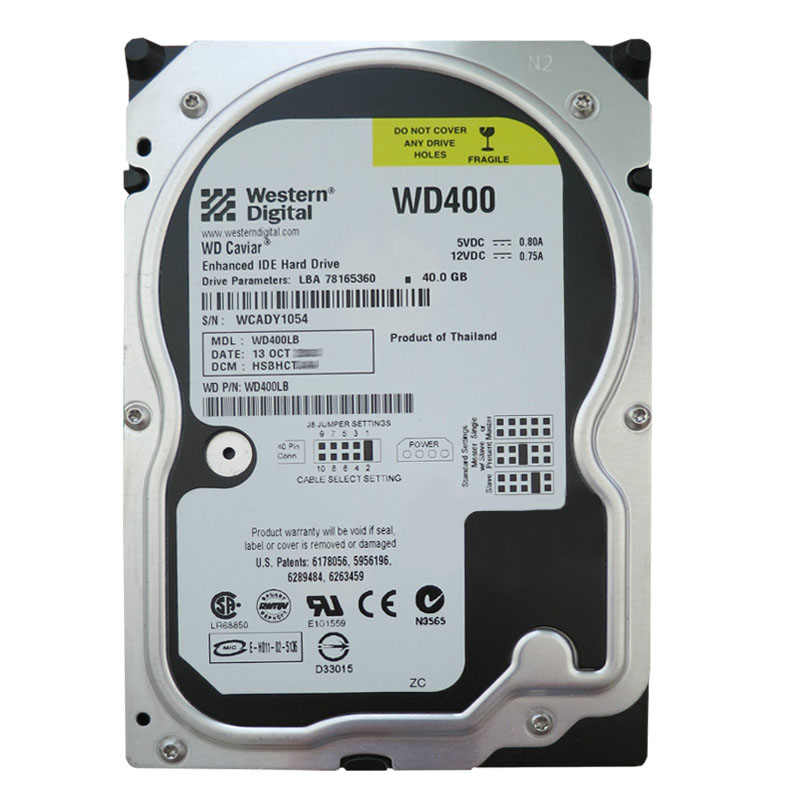 Western Digital - 40GB 7.2K ATA/100 3.5" 2MB Cache Hard Drive - WD400LB