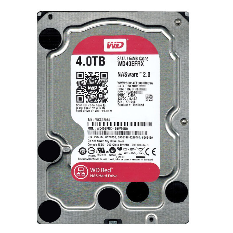 Western Digital - 4TB 5.4K SATA 6.0Gbps 3.5" 64MB Hard Drive - WD40EFRX-68WT0N0
