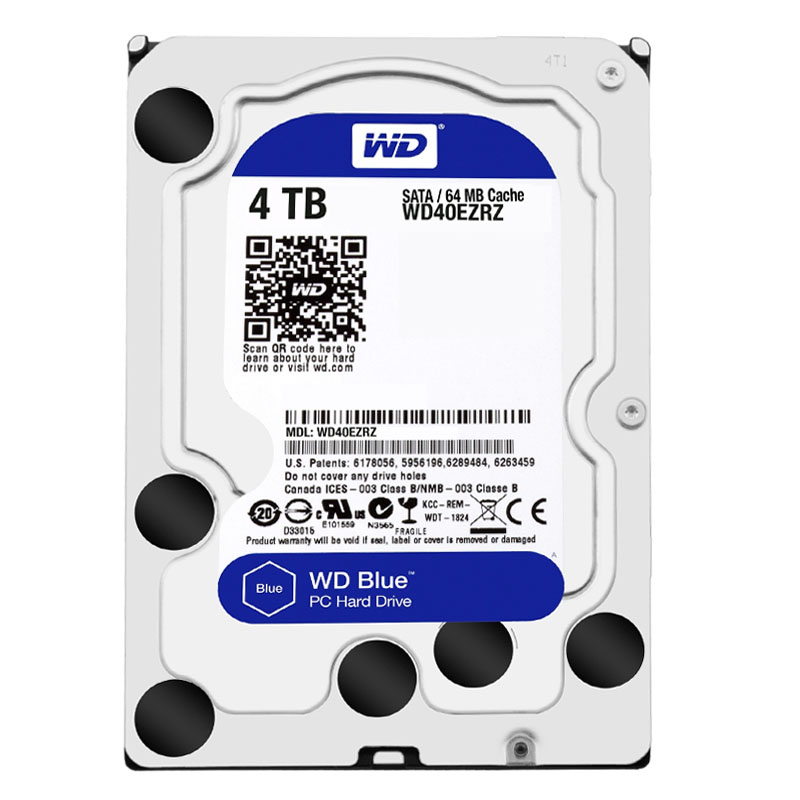 Western Digital - 4TB 5.4K SATA 6.0Gbps 3.5" 64MB Hard Drive - WD40EZRZ