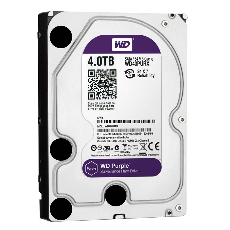 Western Digital - 4TB 5.4K SATA 6.0Gbps 3.5" 64MB Hard Drive - WD40PURX