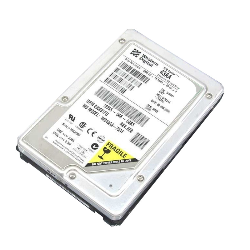 Western Digital - 4.3GB 5.4K EIDE 3.5" 2MB Cache Hard Drive - WD43AA-75AFA0