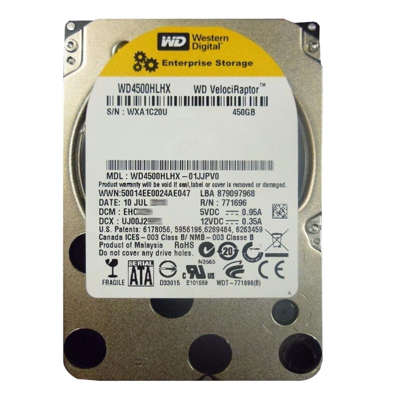 Western Digital - 450GB 10K SATA 6.0Gbps 3.5" 32MB Hard Drive - WD4500HLHX-01JJPV0