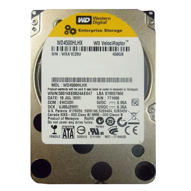 WD4500HLHX.jpg Western Digital - 450GB 10K SATA 6.0Gbps 3.5" 32MB Hard Drive - WD4500HLHX - Image 1