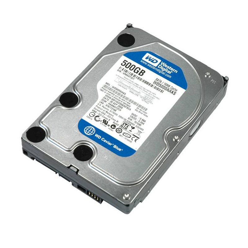 Western Digital - 500GB 7.2K SATA 3.0Gbps 3.5" 16MB Hard Drive - WD5000AAKS