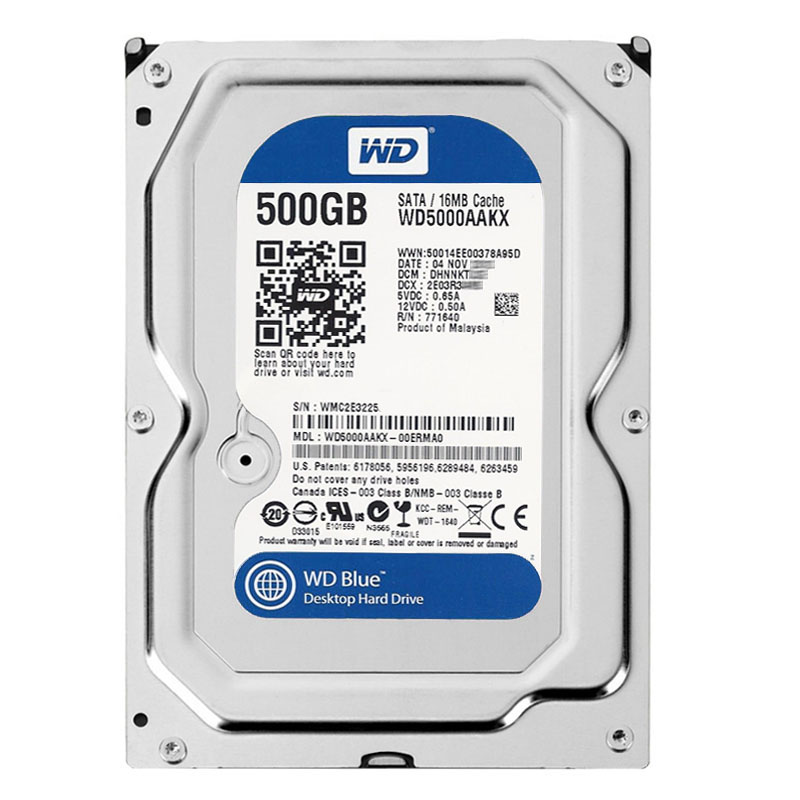 Western Digital - 500GB 7.2K SATA 6.0Gbps 3.5" 16MB Hard Drive - WD5000AAKX-00ERMA0