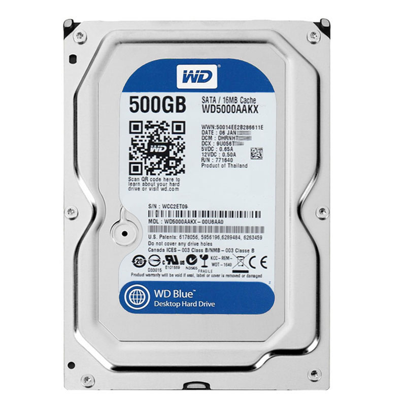 Western Digital - 500GB 7.2K SATA 6.0Gbps 3.5" 16MB Hard Drive - WD5000AAKX-00U6AA0