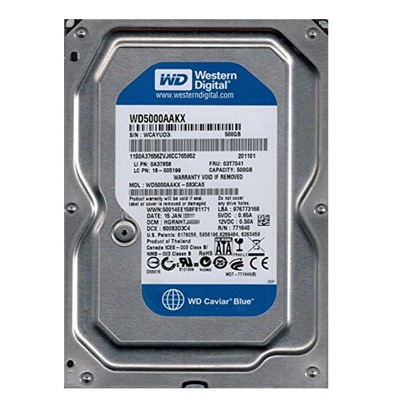 Western Digital - 500GB 7.2K SATA 6.0Gbps 3.5" 16MB Hard Drive - WD5000AAKX-083CA0