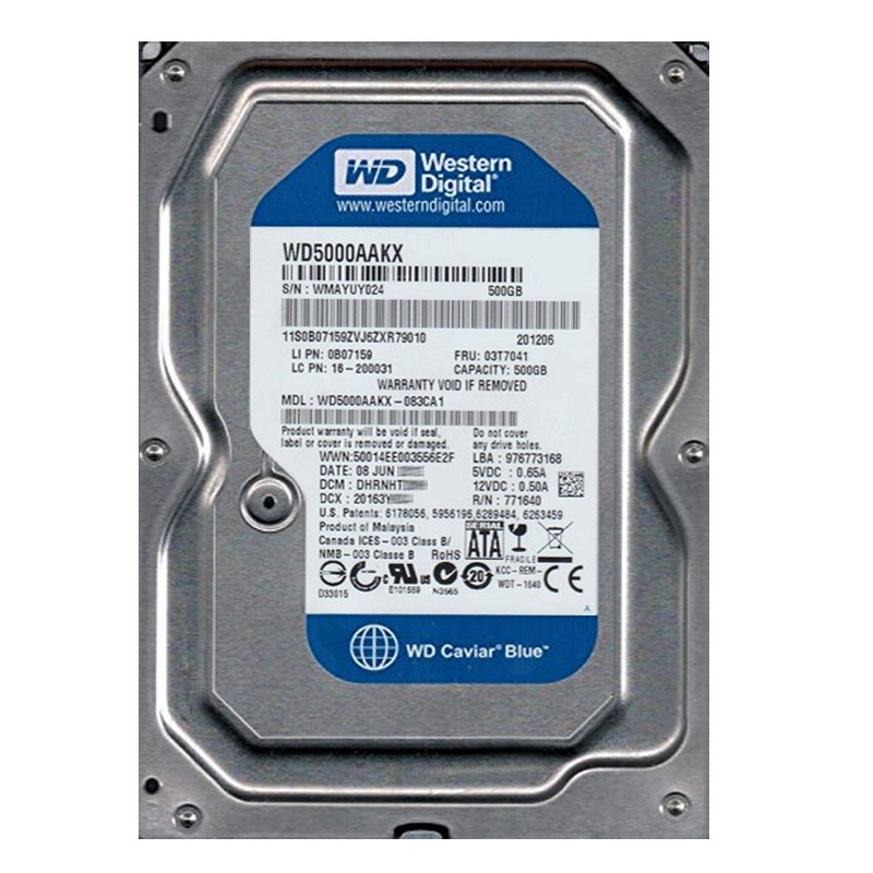 Western Digital - 500GB 7.2K SATA 6.0Gbps 3.5" 16MB Hard Drive - WD5000AAKX-083CA1