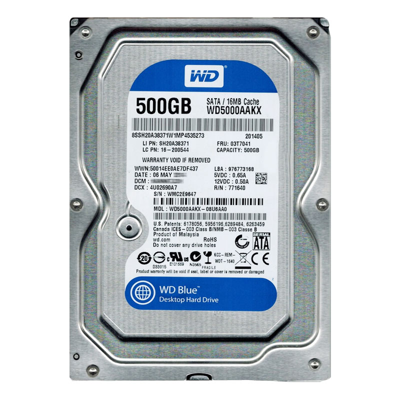 Western Digital - 500GB 7.2K SATA 6.0Gbps 3.5" 16MB Cache Hard Drive - WD5000AAKX-08U6AA0