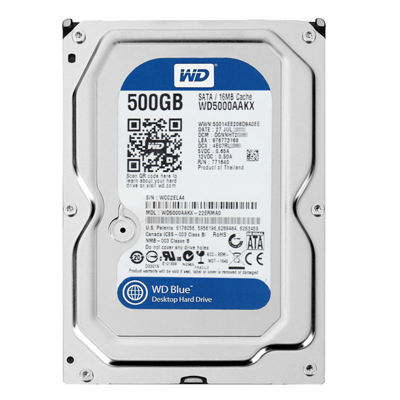 Western Digital - 500GB 7.2K SATA 6.0Gbps 3.5" 16MB Hard Drive - WD5000AAKX-22ERMA0