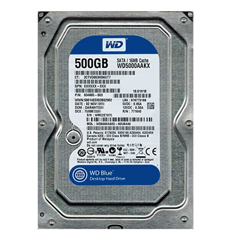 WD5000AAKX-60U6AA0.jpg Western Digital - 500GB 7.2K SATA 6.0Gbps 3.5" 16MB Hard Drive - WD5000AAKX-60U6AA0 - Image 1