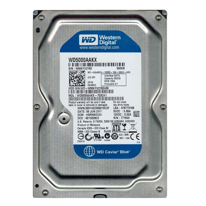 Western Digital - 500GB 7.2K SATA 6.0Gbps 3.5" 16MB Hard Drive - WD5000AAKX-753CA1