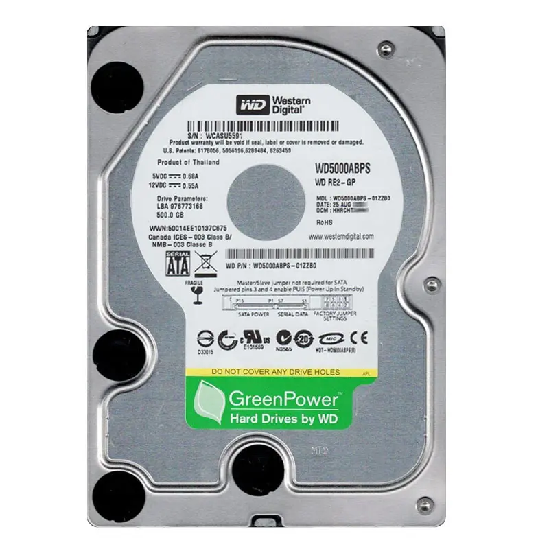 WD5000ABPS-01ZZB0.jpg Western Digital - 500GB IntelliPower SATA 3.0Gbps 3.5" 16MB Hard Drive - WD5000ABPS-01ZZB0 - Image 1