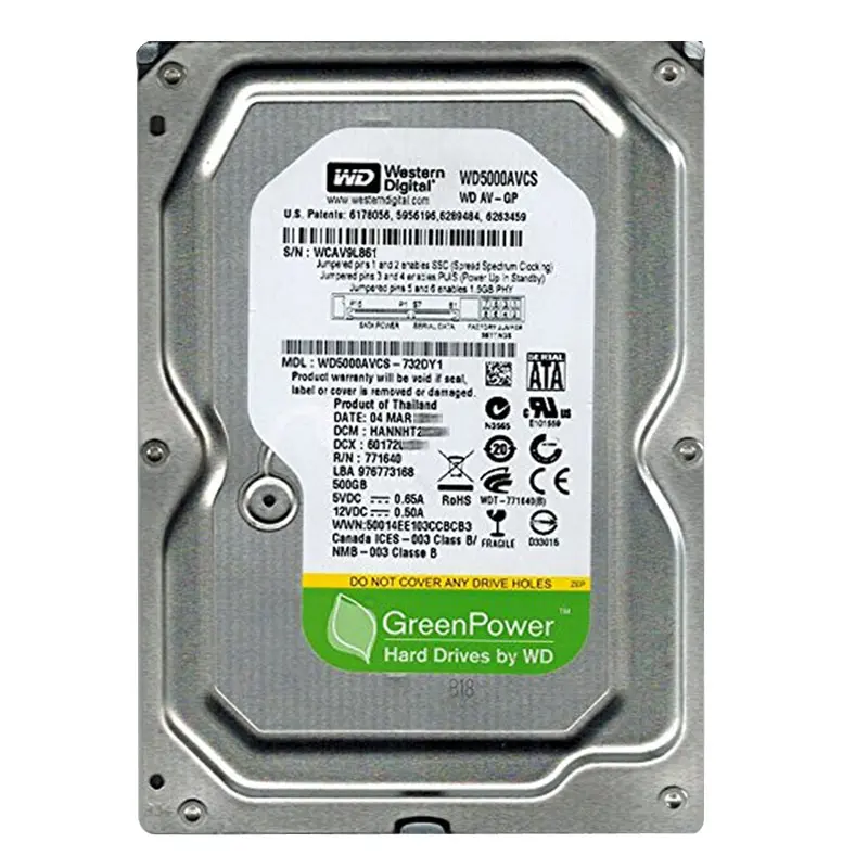 WD5000AVCS-732DY1.jpg Western Digital - 500GB IntelliPower SATA 3.0Gbps 3.5" 16MB Hard Drive - WD5000AVCS-732DY1 - Image 1