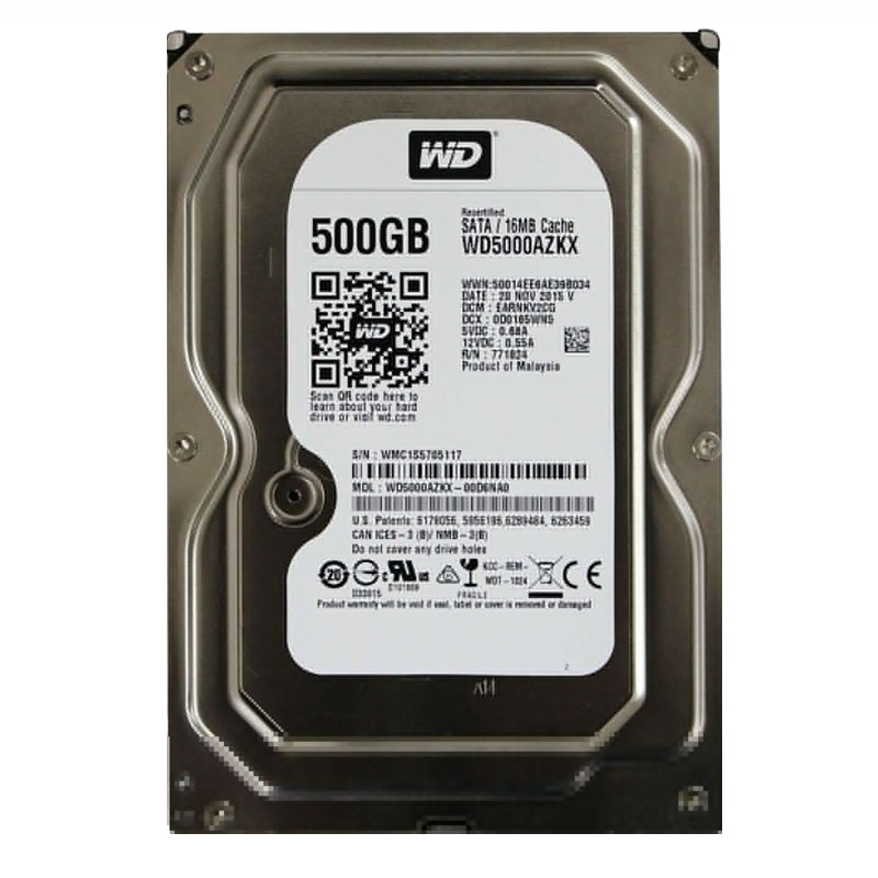 Western Digital - 500GB SATA 3.5" 16MB Cache Hard Drive - WD5000AZKX-00D6NA0