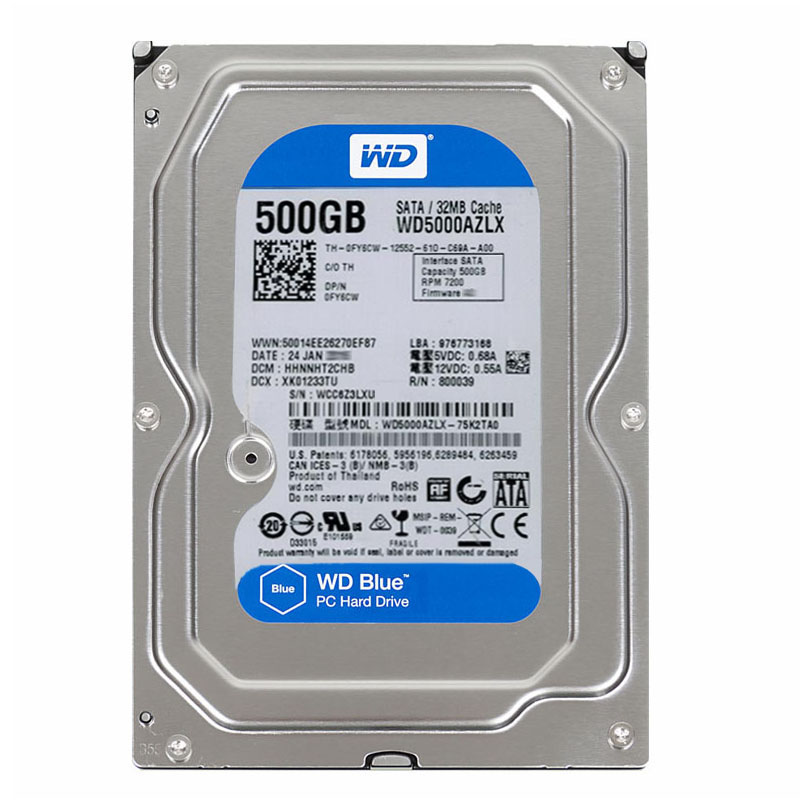 Western Digital - 500GB 7.2K SATA 6.0Gbps 3.5" 32MB Cache Hard Drive - WD5000AZLX-75K2TA0