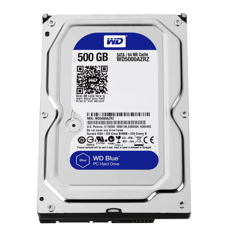 Western Digital - 500GB 5.4K SATA 6.0Gbps 3.5" 64MB Cache Hard Drive - WD5000AZRZ