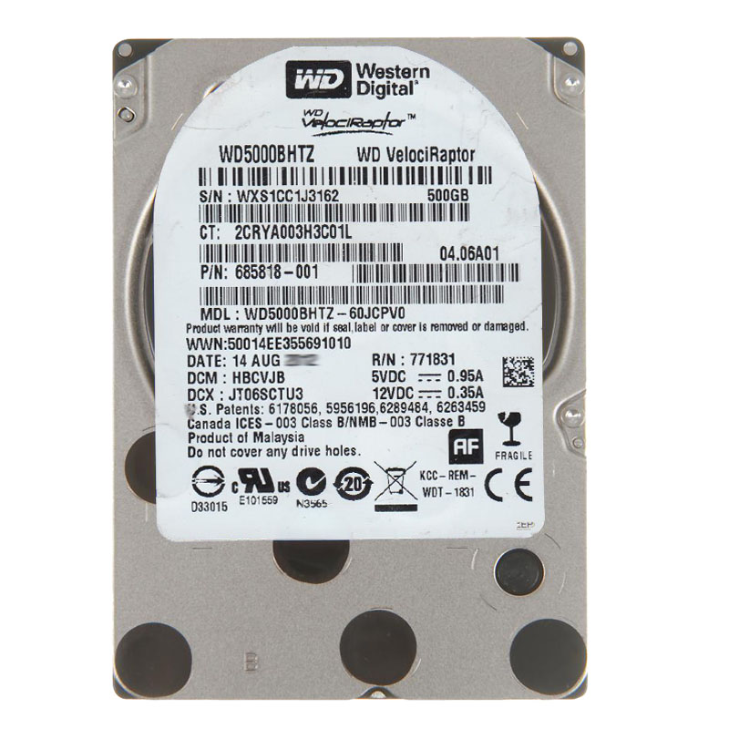 Western Digital - 500GB 10K SATA 6.0Gbps 2.5" Hard Drive - WD5000BHTZ-60JCPV0