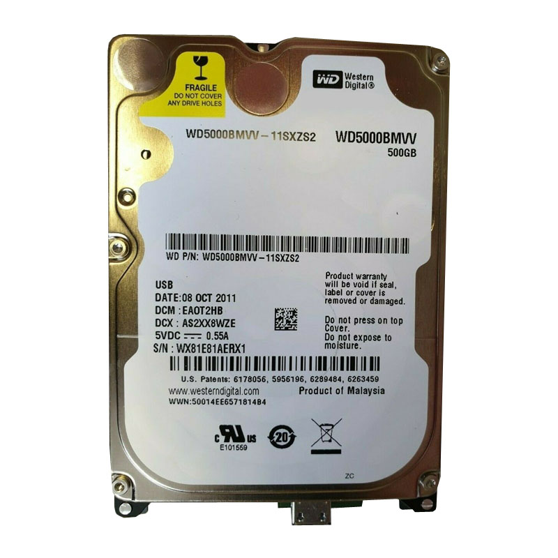 WD5000BMVV-11SXZS2.jpg Western Digital - 500GB 2.5" Hard Drive - WD5000BMVV-11SXZS2 - Image 1