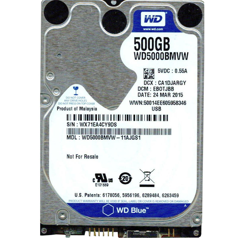 Western Digital - 500GB 2.5" Hard Drive - WD5000BMVW-11AJGS1
