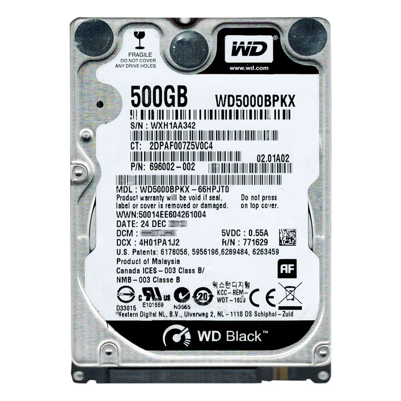 Western Digital - 500GB 7.2K SATA 6.0Gbps 2.5" 16MB Cache Hard Drive - WD5000BPKX-66HPJT0