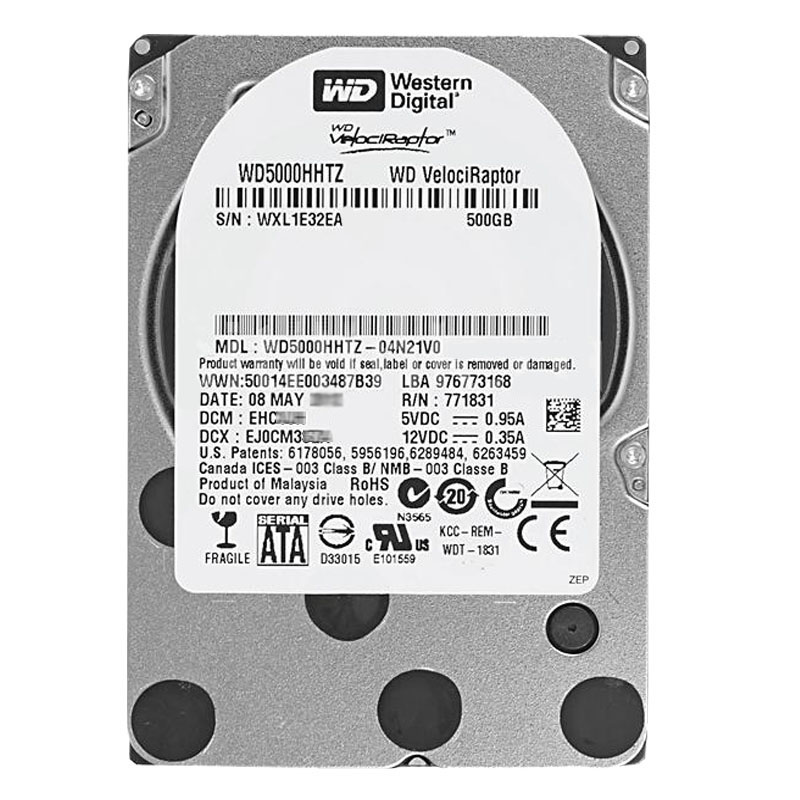 Western Digital - 500GB 10K SATA 6.0Gbps 3.5" 64MB Hard Drive - WD5000HHTZ-04N21V0