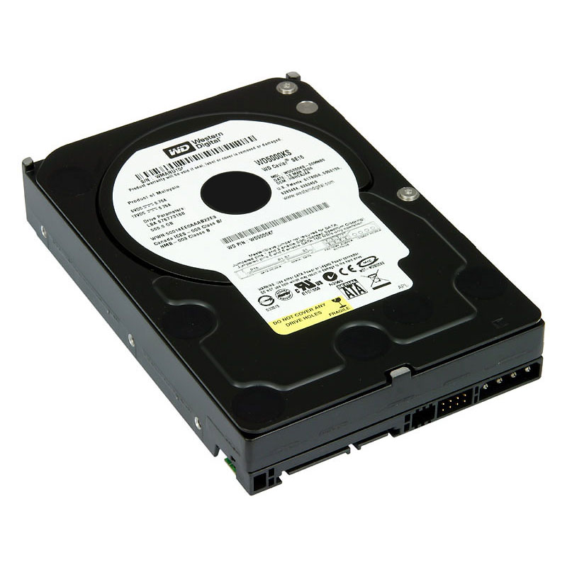 Western Digital - 500GB 7.2K SATA 3.0Gbps 3.5" 16MB Hard Drive - WD5000KS