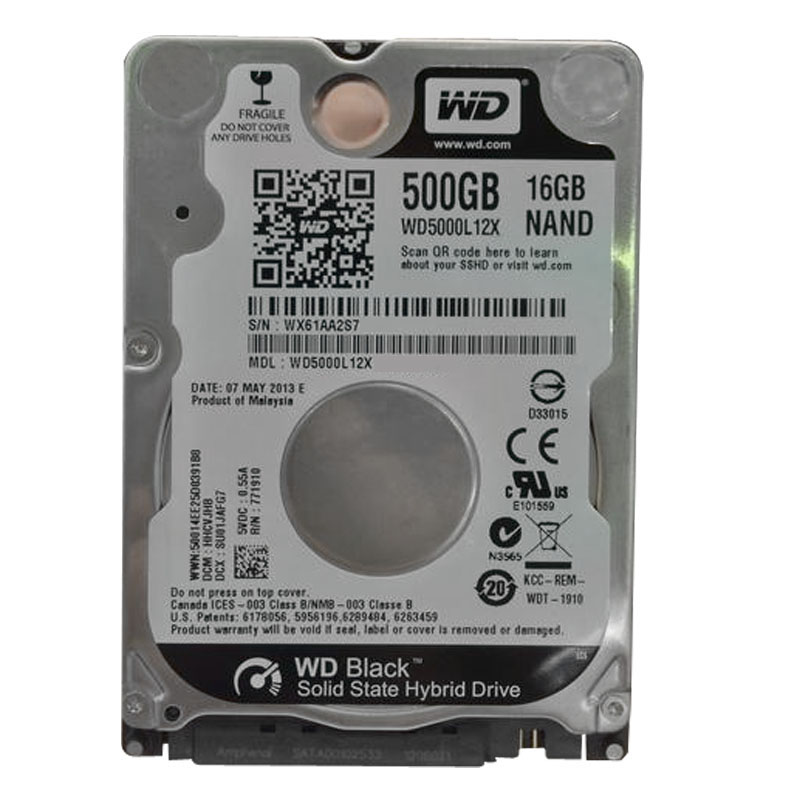 Western Digital - 500GB 5.4K SATA 2.5" 16MB Cache Hard Drive - WD5000L12X