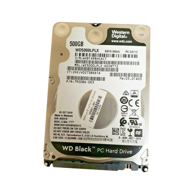 Western Digital - 500GB 7.2K SATA 6.0Gbps 2.5" Hard Drive - WD5000LPLX-60ZNTT2
