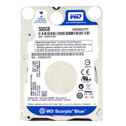 Western Digital - 500GB 5.4K SATA 3.0Gbps 2.5" 8MB Hard Drive - WD5000LPVT