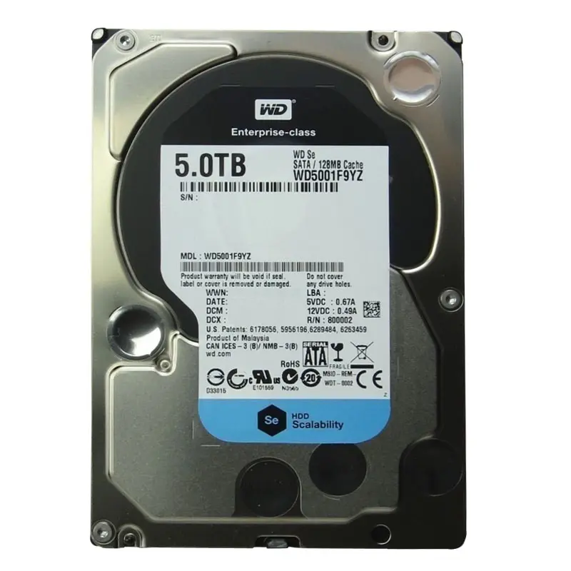 WD5001F9YZ.jpg Western Digital - 5TB 7.2K SATA 6.0Gbps 3.5" 128MB Cache Hard Drive - WD5001F9YZ - Image 1