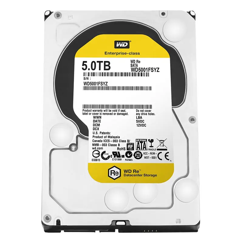 WD5001FSYZ.jpg Western Digital - 5TB 7.2K SATA 6.0Gbps 3.5" 128MB Cache Hard Drive - WD5001FSYZ - Image 1