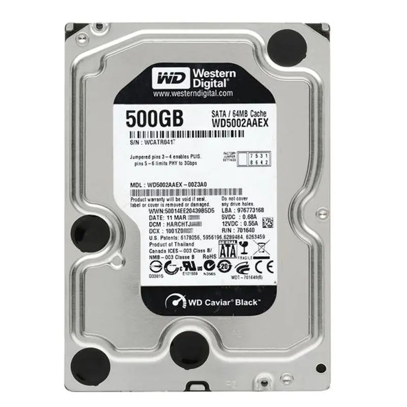 WD5002AAEX-00Z3A0.jpg Western Digital - 500GB 7.2K SATA 6.0Gbps 3.5" 64MB Hard Drive - WD5002AAEX-00Z3A0 - Image 1