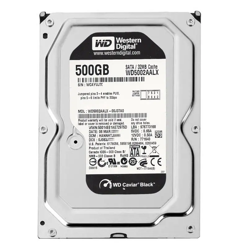WD5002AALX-00J37A0.jpg Western Digital - 500GB 7.2K SATA 6.0Gbps 3.5" 32MB Hard Drive - WD5002AALX-00J37A0 - Image 1
