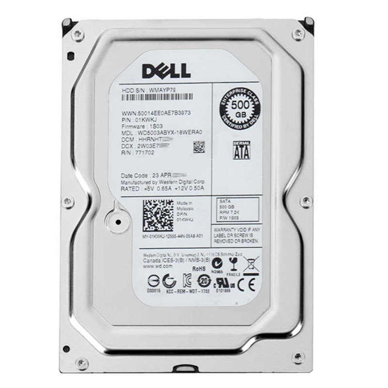 Western Digital - 500GB 7.2K SATA 3.0Gbps 3.5" 64MB Hard Drive - WD5003ABYX-18WERA0