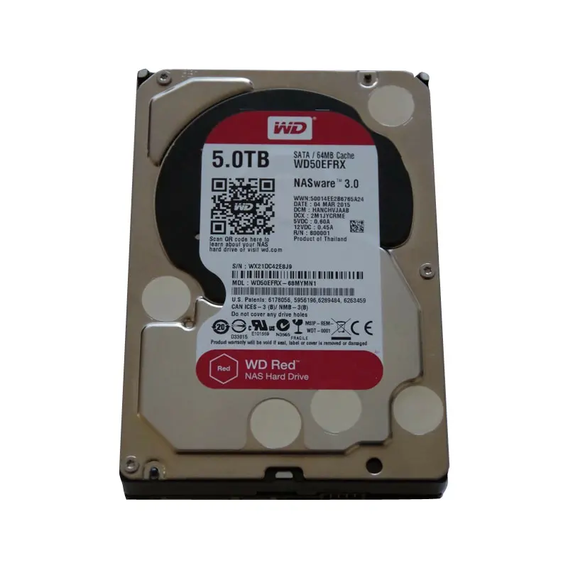 WD50EFRX-68MYMN1.jpg Western Digital - 5TB 5.4K SATA 3.5" 64MB Cache Hard Drive - WD50EFRX-68MYMN1 - Image 1
