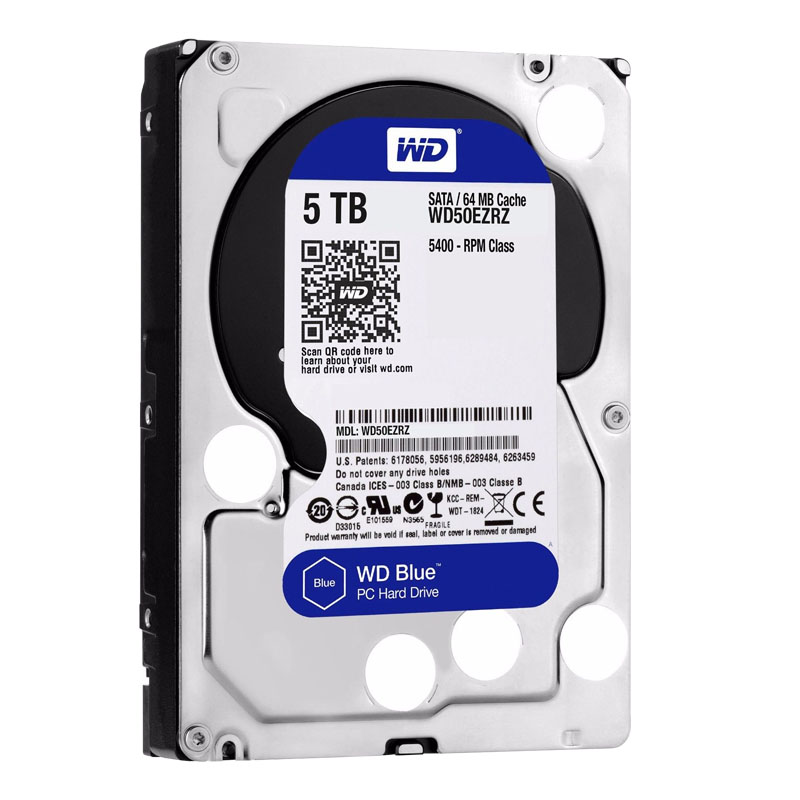 Western Digital - 5TB 5.4K SATA 6.0Gbps 3.5" 64MB Cache Hard Drive - WD50EZRZ