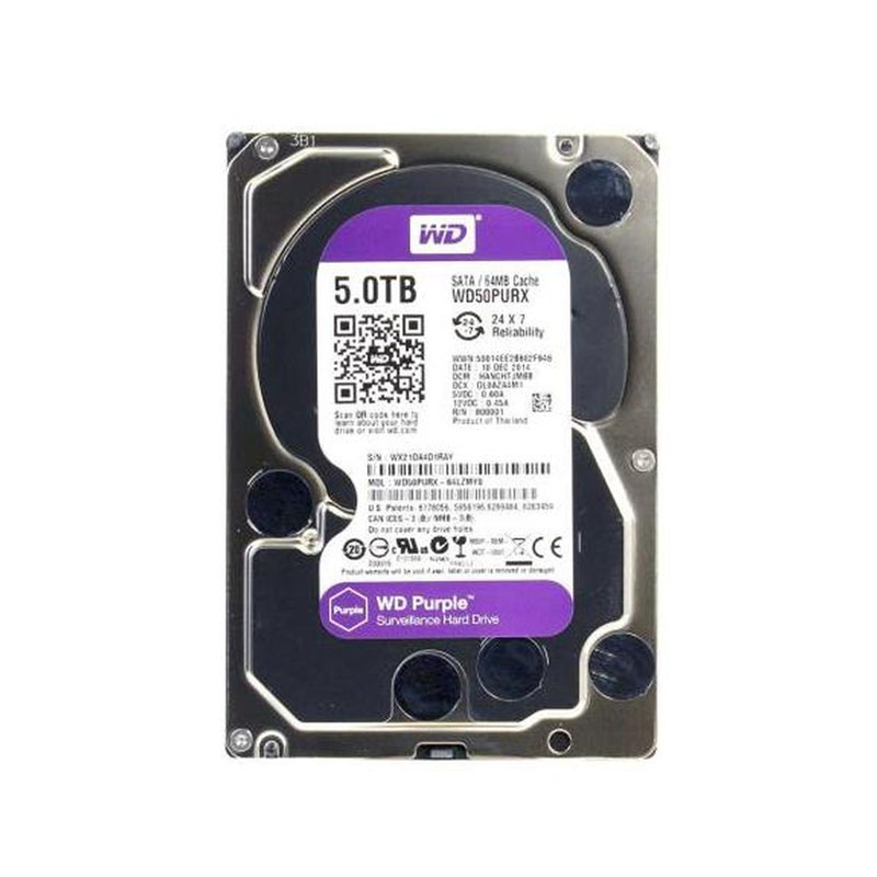 Western Digital - 5TB 5.4K SATA 3.5" 64MB Cache Hard Drive - WD50PURX-64LZMY0
