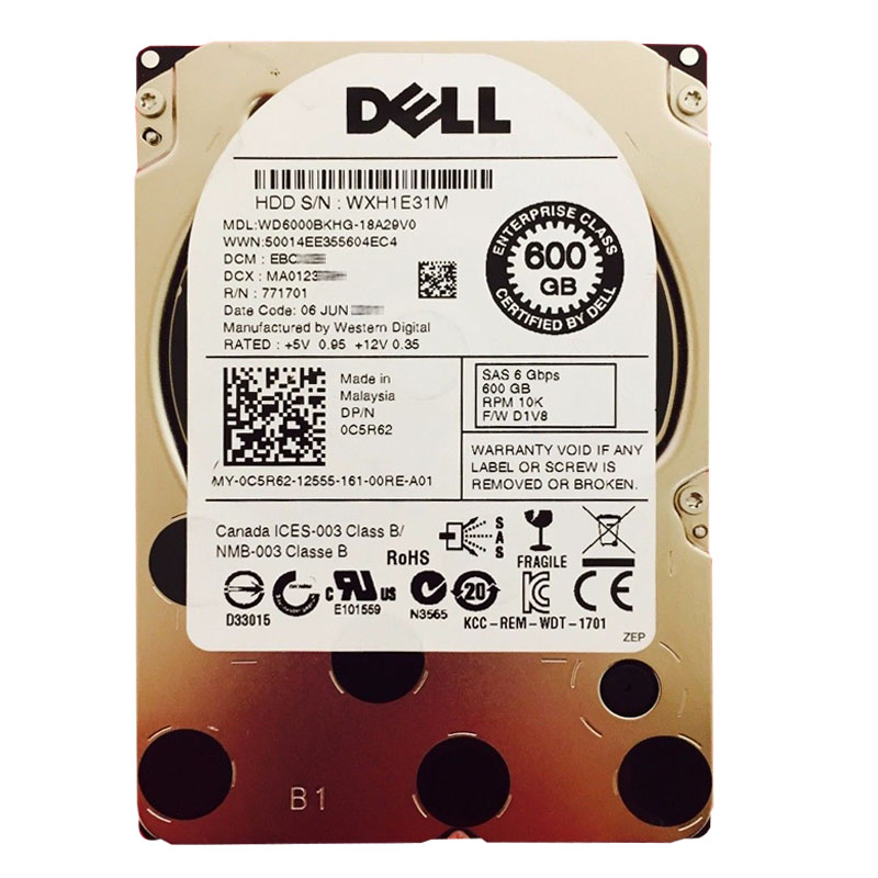 Western Digital - 600GB 10K SAS 6.0Gbps 2.5" 32MB Hard Drive - WD6000BKHG-18A29V0