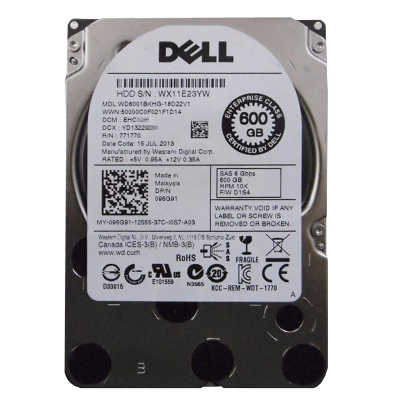Western Digital - 600GB 10K SAS 6.0Gbps 2.5" 32MB Cache Hard Drive - WD6001BKHG-18D22V1