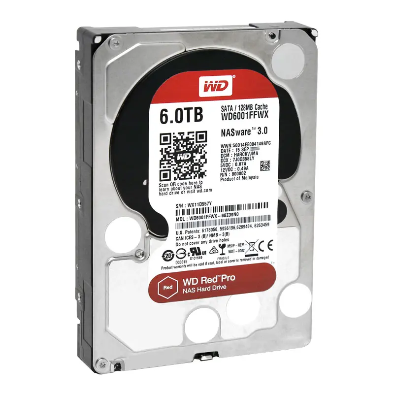 WD6001FFWX-68Z39N0.jpg Western Digital - 6TB 7.2K SATA 6.0Gbps 3.5" 128MB Cache Hard Drive - WD6001FFWX-68Z39N0 - Image 1