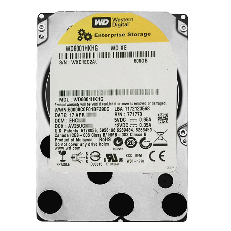 Western Digital - 600GB 10K SAS 6.0Gbps 3.5" 32MB Cache Hard Drive - WD6001HKHG