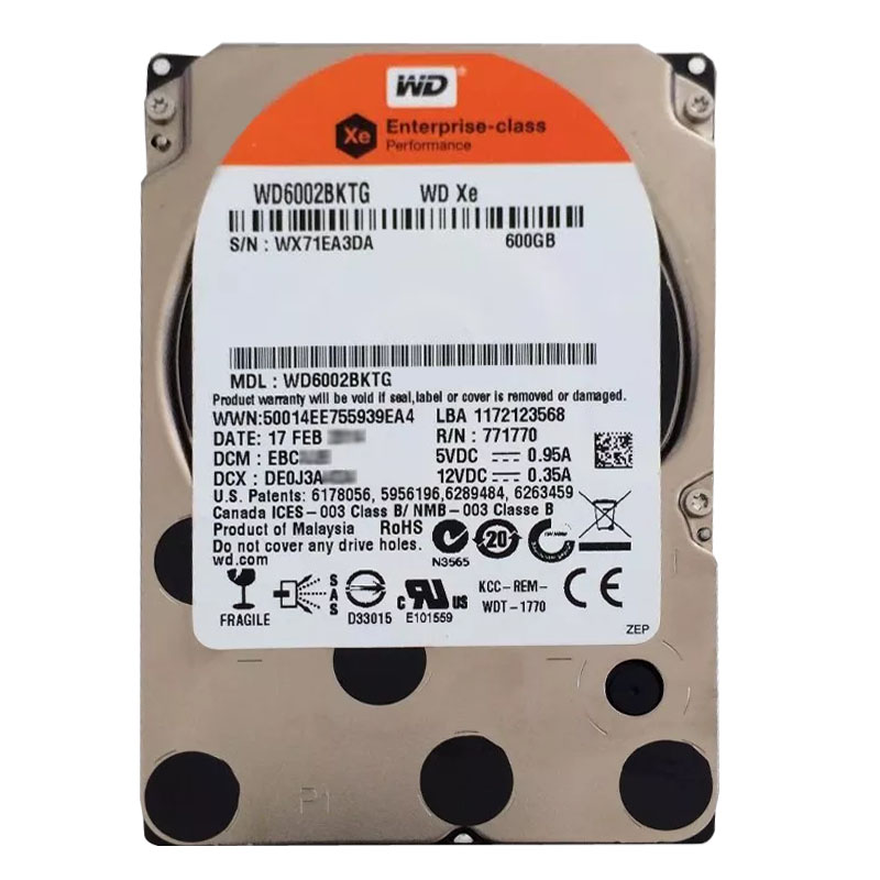 Western Digital - 600GB 10K SAS 6.0Gbps 2.5" Hard Drive - WD6002BKTG