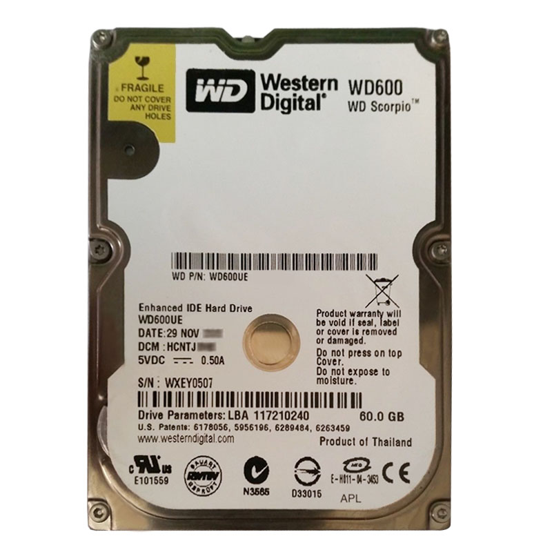 Western Digital - 60GB 5.4K IDE 2.5" 2MB Cache Hard Drive - WD600UE