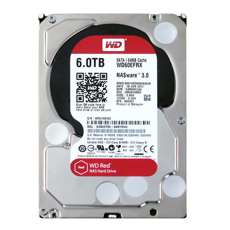 WD60EFRX-68MYMN0.jpg Western Digital - 6TB 5.4K SATA 6.0Gbps 3.5" 64MB Cache Hard Drive - WD60EFRX-68MYMN0 - Image 1